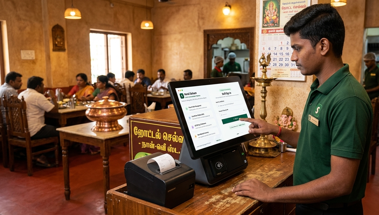 Vyiom Indian Restaurant POS & Kitchen Display System Terminal Showcase